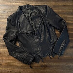 Blank NYC Black Leather Moto Jacket